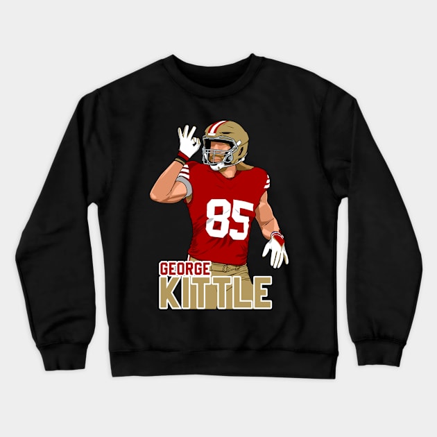 George Kittle Crewneck Sweatshirt by origin illustrations